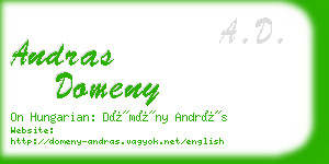 andras domeny business card